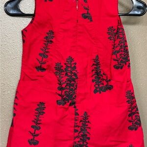 Sig Zane Red and Black Kids Dress